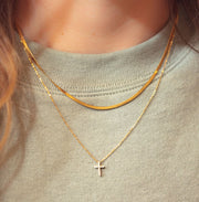 Dainty Diamond Cross