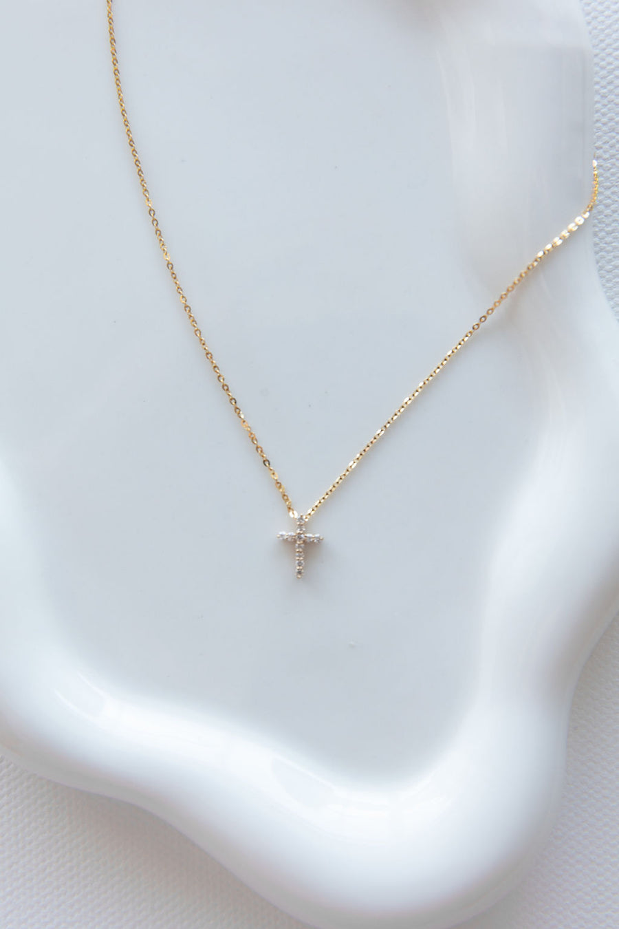 Dainty Diamond Cross