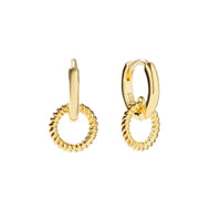 Dangle Gold Hoop